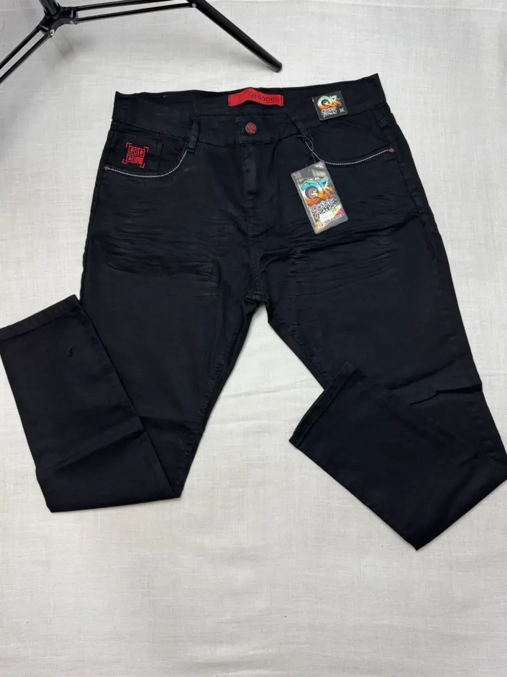 CALÇA JEANS JOGADOR QR CODE