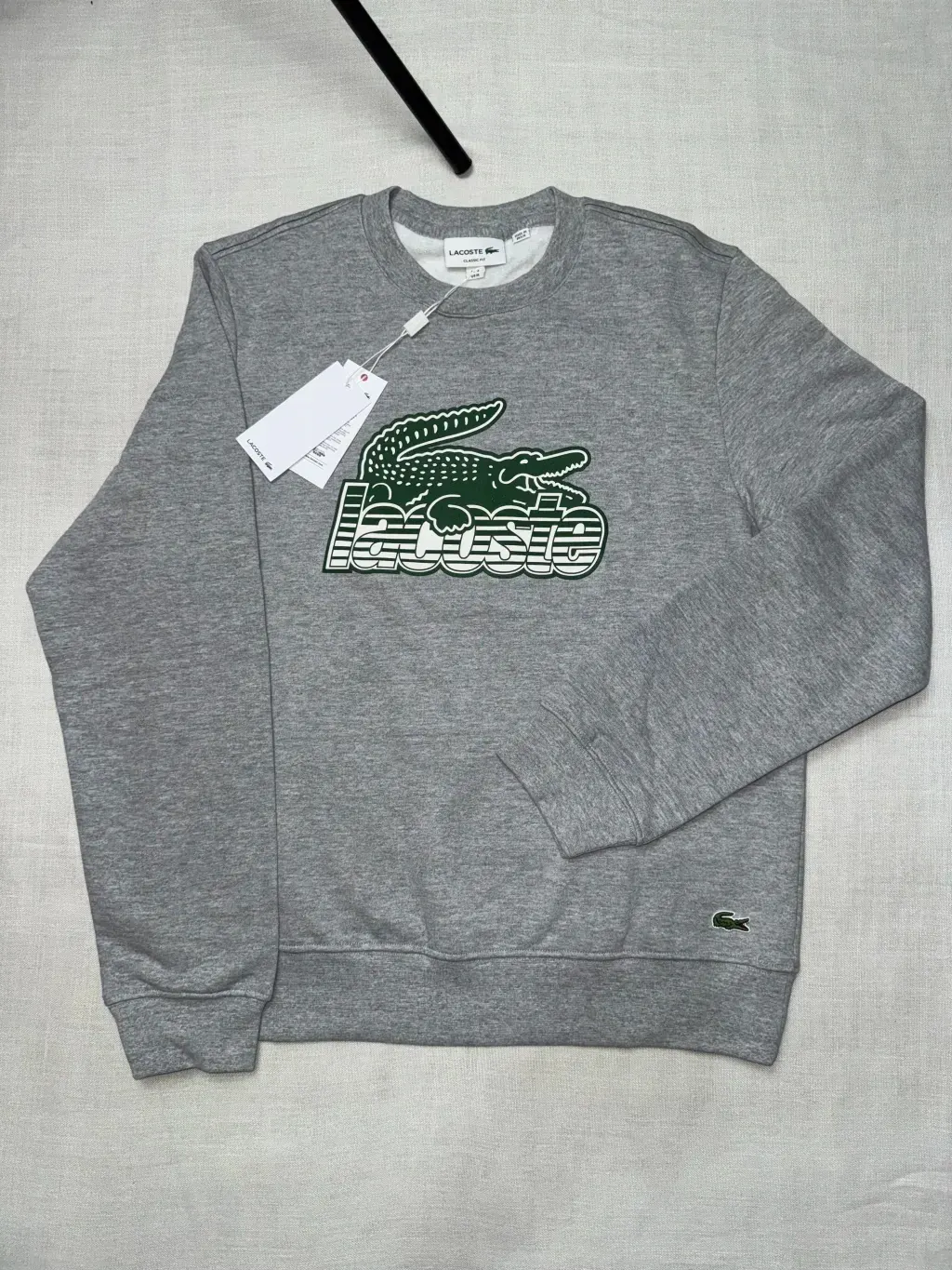 MOLETOM LACOSTE MINI PIQUÉ - CINZA — foto 1 de 2