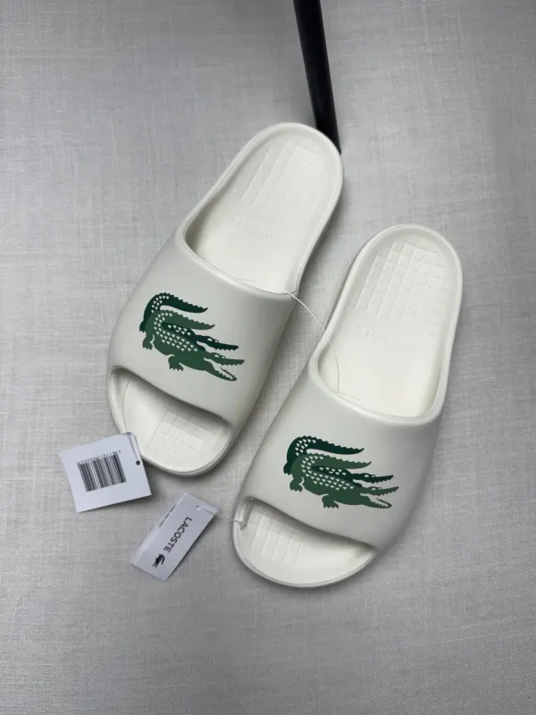 CHINELO SLIDE LACOSTE - BRANCO